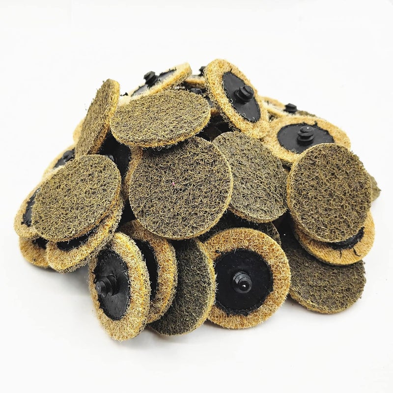 Banmo Abrasive 50 قطعة أقراص صنفرة دوارة، تشمل 1 قطعة حامل قرص 2 بوصة مع عمود 1/4 بوصة، تكييف السطح، تغيير سريع - Image 2